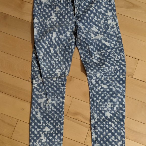 Polka dot / paint splatter skinny jeans - Picture 4 of 4